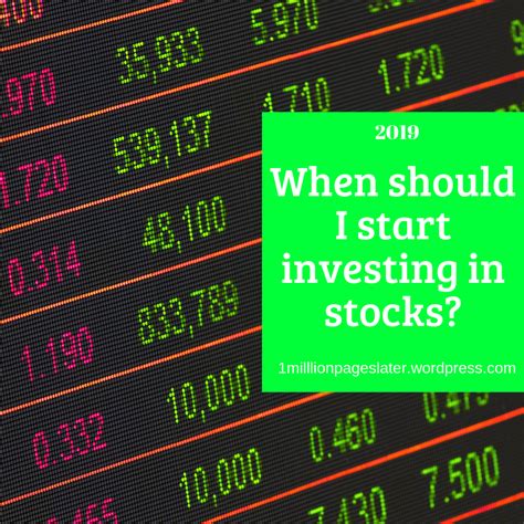 When Should I Start Investing in the Stock Market?