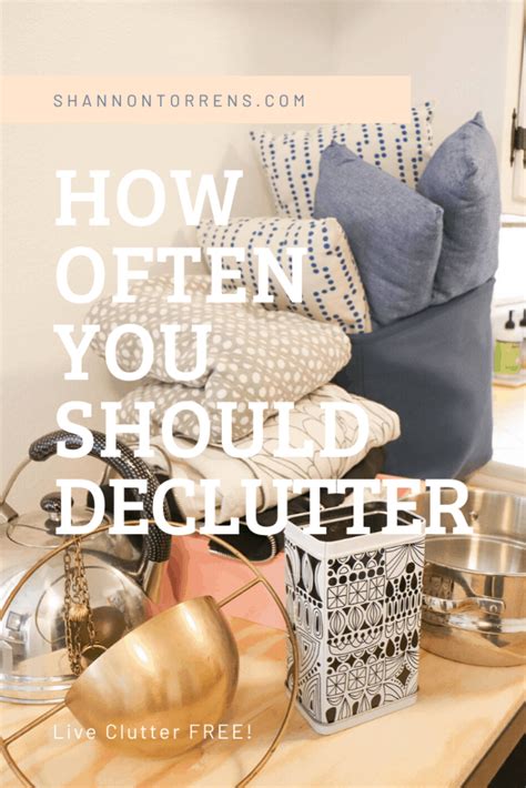 How often should you declutter your living space for a clutter-free mind?